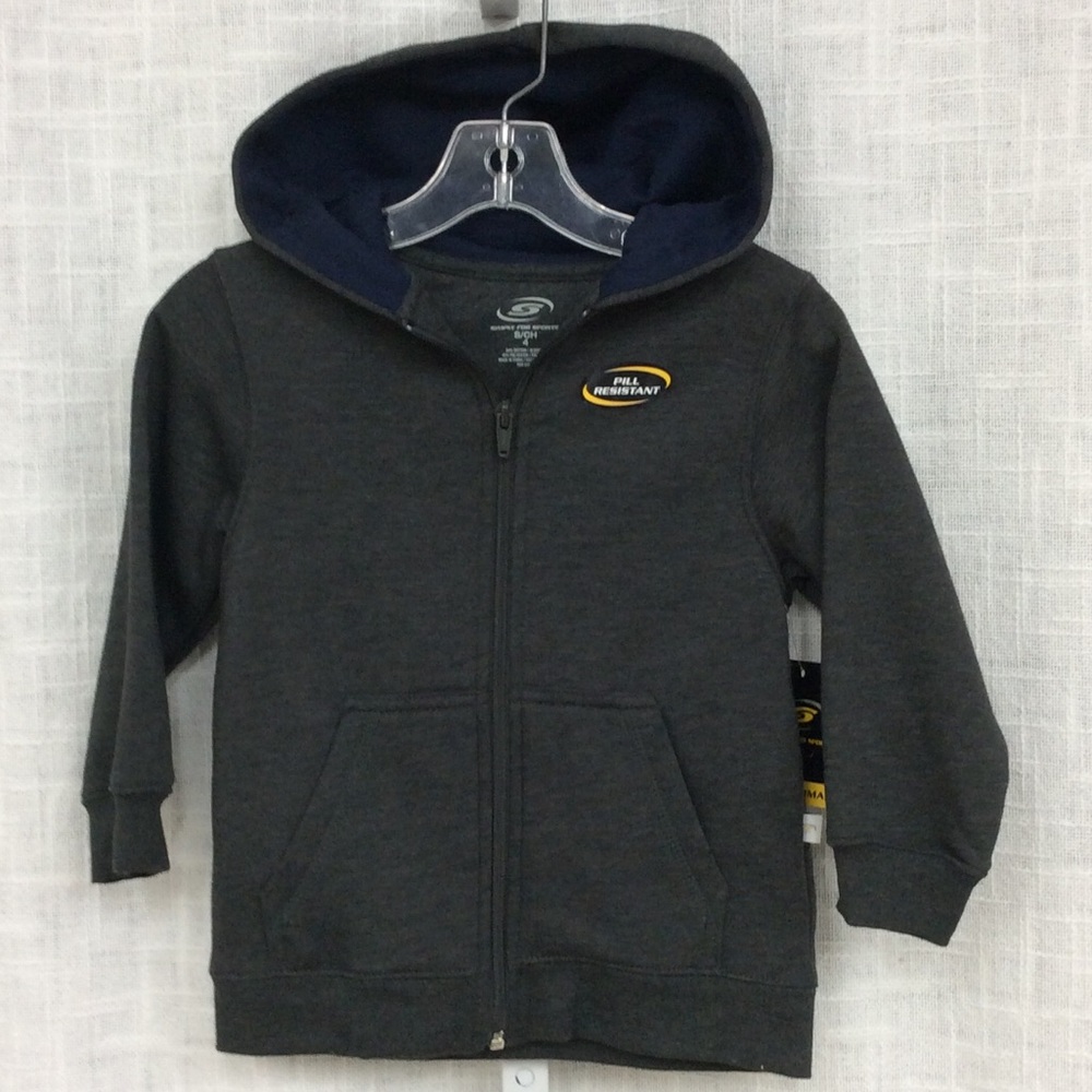 Boys Simply For Sports Size 4 Dark Gray Hoodie